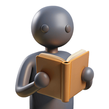 vibrant artistic Silhouette of Person Reading a Book Cutout original png