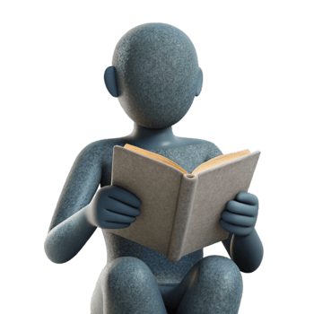 elegant classic Silhouette of Person Reading a Book Cutout original png