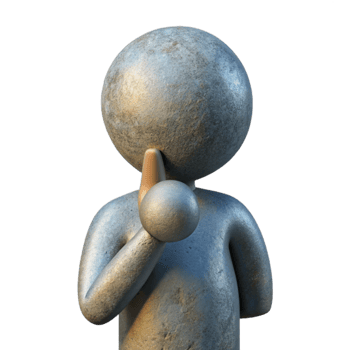 extraordinary contemporary Silhouette of Person Thinking Isolated Element authentic png