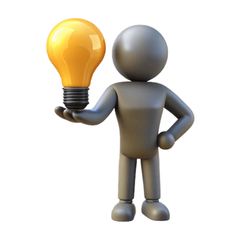 impressive traditional Silhouette of Person with Idea Lightbulb Cutout exclusive png