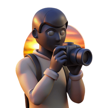 impressive traditional Silhouette of Photographer at Sunset Isolated premium png
