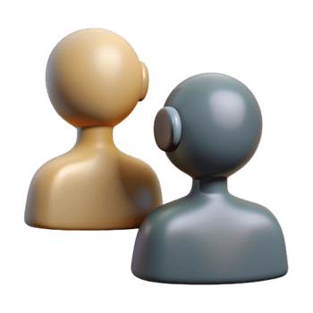 beautiful minimalist Silhouette of Two People Communicating Cutout original png