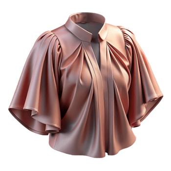extraordinary minimalist Silk Blouse Pleat Detail Closeup Cutout Transparent Background genuine png