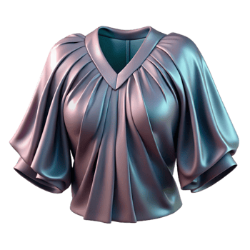 impressive rustic Silk Blouse Pleat Detail Closeup Cutout Transparent Background original png