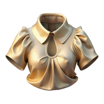 magnificent artistic Silk Blouse Yoke Detail Closeup Cutout Transparent Background genuine png