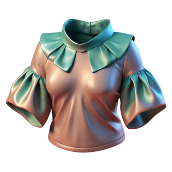 elegant contemporary Silk Blouse Yoke Detail Closeup Cutout Transparent Background png