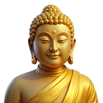 beautiful contemporary Portrait of a Serene Buddha Statue with A png