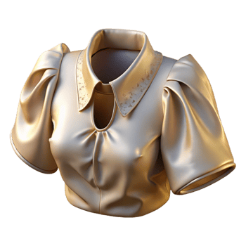 wonderful contemporary Silk Blouse Yoke Detail Closeup Cutout Transparent Background detailed png