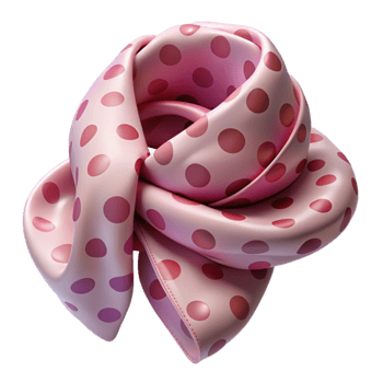 impressive traditional Silk Scarf with Polka Dot Pattern Transparent Element premium png