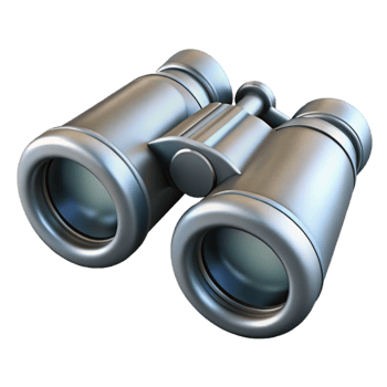 magnificent classic Silver Binoculars Angled View Cutout exclusive png