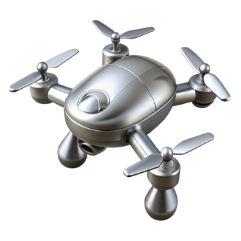 dramatic rustic Silver Drone Ascending Isolated Cutout authentic png