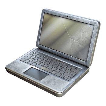 magnificent abstract Silver Laptop with Touchscreen Display Transparent Background original png