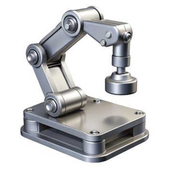 impressive abstract Silver Robotic Platform with Sensors Cutout professional png