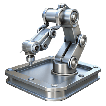serene minimalist Silver Robotic Platform with Sensors Cutout original png