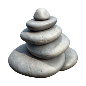 extraordinary traditional Simple Cairn Stones Pile Rustic Style Cutout detailed png