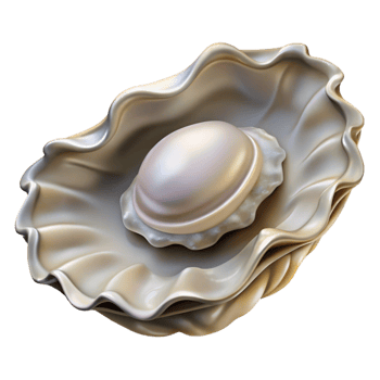 impressive classic Single Oyster Shell Cutout Transparent Background authentic png