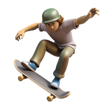 stunning creative Skateboarder Silhouette Jumping Action Cutout genuine png