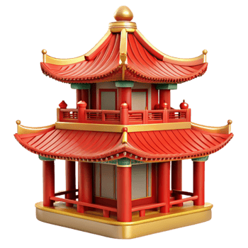 wonderful modern A Traditional Chinese Pagoda Intricate Ca png