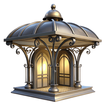 magnificent traditional An Art Nouveau Metro Station Ornate Iron genuine png