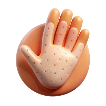 stunning creative Skin Health Icon with Hand Silhouette Isolated Cutout exclusive png