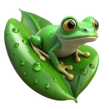 magnificent modern A Tiny Green Tree Frog Clinging to a Dewy premium png
