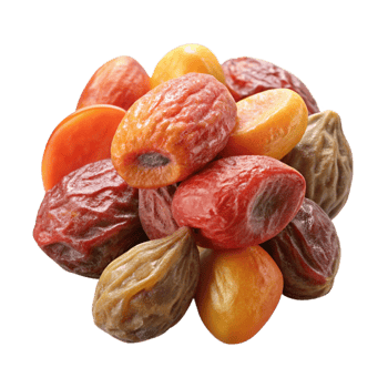 vibrant modern Small Batch Dried Fruit Mix Colorful Transparent Background genuine png