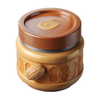 extraordinary classic Small Batch Peanut Butter Jar with Lid Cutout png
