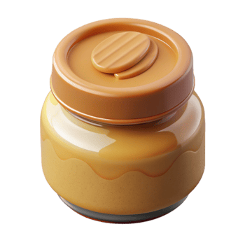 serene classic Small Batch Peanut Butter Jar with Lid Cutout high quality png