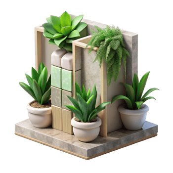 stunning creative Small Vertical Garden Transparent Background Minimalist png