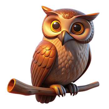 impressive creative A Wise Old Owl Perched on an Ancient Oak B professional png