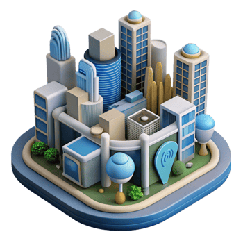wonderful creative Smart City Technology Concept Diagram Cutout genuine png