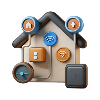 serene minimalist Smart Home Automation System Diagram Cutout high resolution png