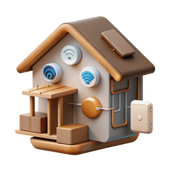 vibrant artistic Smart Home Automation System Diagram Cutout premium png