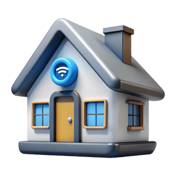 beautiful artistic Smart Home Exterior Daytime Isolated on Transparent Background high resolution png