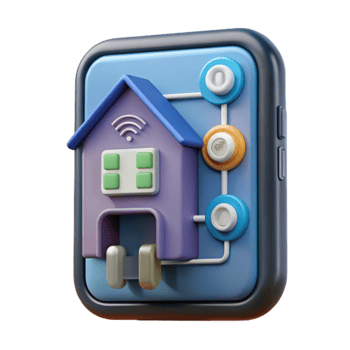 beautiful traditional Smart Home Technology Interface Cutout original png