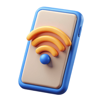 impressive abstract Smartphone with Wireless Hotspot Isolated Element premium png