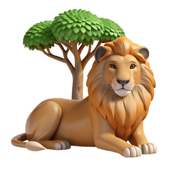 beautiful traditional A Regal Lion Pride Resting Beneath the S png
