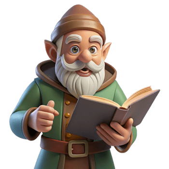 magnificent classic A Wise Old Gnome Studying a Ancient Tome I original png