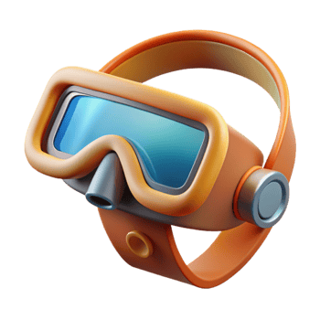 impressive classic Snorkeling Mask Strap Adjustable Isolated genuine png