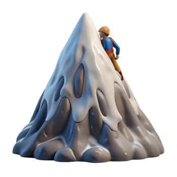 wonderful creative Snowy Mountain Peak with Clear Sky Transparent detailed png