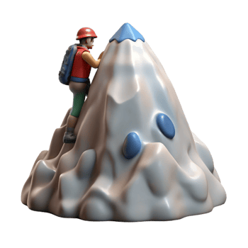 vibrant rustic Snowy Mountain Peak with Clear Sky Transparent high resolution png