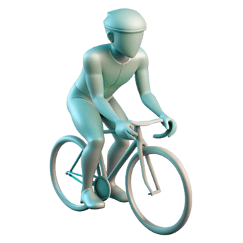 impressive modern Soft Light Cyclist Silhouette Transparent Background authentic png