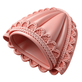 impressive classic Soft Pink Lace Trim Scalloped Edge authentic png