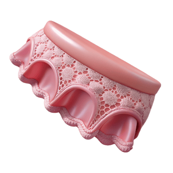extraordinary rustic Soft Pink Lace Trim Scalloped Edge detailed png