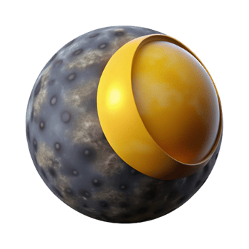 dramatic artistic Solar Eclipse Partial View Transparent Background high resolution png