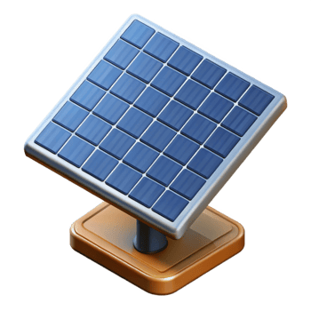 dramatic traditional Solar Panel Array Isometric View Isolated high quality png