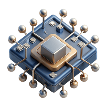 elegant creative A Complex Circuit Board with Intricate Con premium png