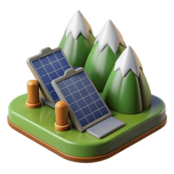 wonderful creative Solar Panel Array Mountain Landscape Cutout genuine png