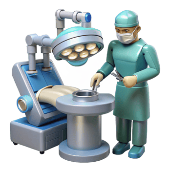 elegant abstract A Robotic Surgeon Performing a Complex Ope png