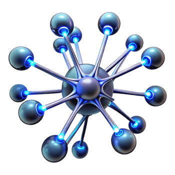 serene creative A Network of Glowing Neural Pathways Bi detailed png